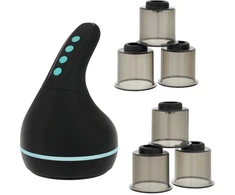 Masažuoklis - Medivon Eclipse Vakuuminis Masažuoklis, Šildymas, 2 Režimai, 9 Siurbimo Lygiai, 6 Taurės, 1 800 mAh, USB-C