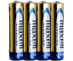 Baterija - Maxell R6 4TAC 1.5V Cinko-Anglies Elementai Laikrodžiams Radijams Kalkuliatoriams Nuotolinio Valdymo Pultams Juoda