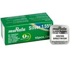 Maxell Baterija - Murata 395/399 SR927SW 1.55V Sidabro Oksidas 10 Pak.