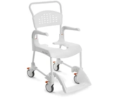 Medpunkt ETAC Clean neįgaliojo vežimėlis 49 cm / 2 stabdžiai su tualeto funkcija Baltas