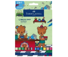 Meno žymeklis - Faber Castell Goldfaber eskizų žymeklis, šepetėlio ir plonojo galiuko, perdirbtas plastikas