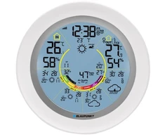 Meteorologinė stotis - Blaupunkt WS60WH LCD ekranas, temperatūra, drėgmė, žadintuvas, balta