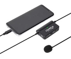 Mikrofonas - Comica SIG.LAV V05UC lavalier 3.5mm TRRS juodas