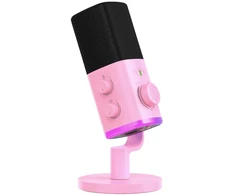 Mikrofonas - Fifine AM9 RGB USB-C XLR žaidimams ir transliacijoms, rožinis
