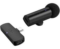Fifine M6 USB-C belaidis prisegamas mikrofonas, juodos spalvos