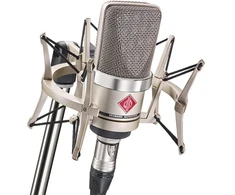 Neumann TLM 102 NI Studio Set - Mikrofonas pojemnościowy, wielkomembranowy su laikikliu przeciwwstrząsowym, nikiel