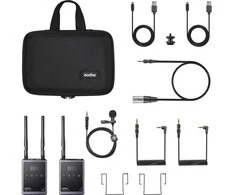 Mikrofonų sistema - Godox WMicS1 Pro Kit 1 Dual Channel Wireless Lavalier Juodas