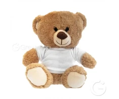 Minkštas žaislas - ARGO Meškiukas Su Mini Marškinėliais, 17 cm, Rudas