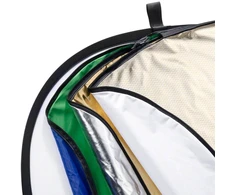 Mitoya Fotografijos Reflektorius - 7-in-1 Ovalus 90x120cm Baltas Sidabrinis Auksinis Žalias Mėlynas