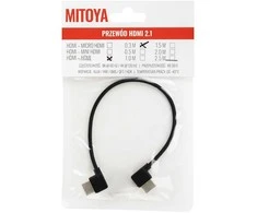 Mitoya HDMI Laidas - 30cm Kampinis HDMI į Micro HDMI 8K 60Hz 4K 120Hz 48Gbps