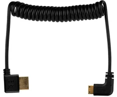 Mitoya HDMI Laidas - Kampinis HDMI į Mini HDMI 50 cm 48 Gbps 8K/60Hz Spiralinis