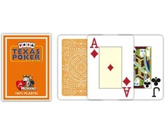 Modiano Texas Poker Hold Em Jumbo Index Žaidimų Kortos (Oranžinės)
