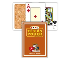 Modiano Texas Poker Hold Em Jumbo Index Žaidimų Kortos (Rudos)