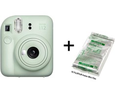 Momentinis Fotoaparatas FUJIFILM INSTAX MINI 12 (Mėtų Žalia) + 10 FUJIFILM Instax Mini Film (Glossy) (Color)