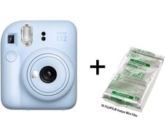 Momentinis Fotoaparatas FUJIFILM INSTAX MINI 12 (Pastelinė mėlyna) + 10 FUJIFILM Instax Mini Film (Glossy) (Color)