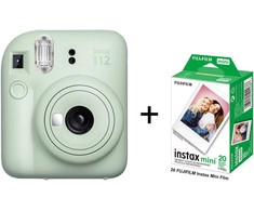 Momentinis Fotoaparatas FUJIFILM INSTAX MINI 12 (Mėtų Žalia) + 20 FUJIFILM Instax Mini Film (Glossy) (Color)
