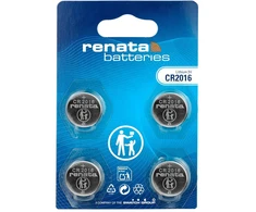 Monetos Baterija - Renata CR2016 3 V, 4 Vienetai