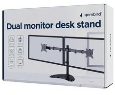 Laikiklis Gembird MS-D2ST-02 Monitorius desk stand (rotate, tilt, swivel), 13”-32”, juodas