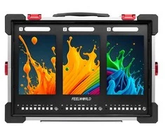 Stacionarus kompiuteris Monitorius - Feelworld PS101 3x 10.1" 1200x1920 HDMI 2.0 3G-SDI Aliuminio Korpusas