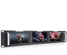 Monitorius - Feelworld T51 Plus H 2RU Rackmount 3x5.5" Full HD HDMI CVBS