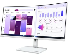 Monitorius - Lenovo L34W-4C 34" 3440 × 1440 120 Hz Debesų pilka