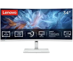 Monitorius - Lenovo L34W-4C 34" 3440 × 1440 120 Hz Debesų pilka