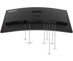 Monitorius Lenovo ThinkVision T34WD-40 LED ekranas 86.4 cm (34") 3440 x 1440 pikselių Wide Quad HD+ Juodas