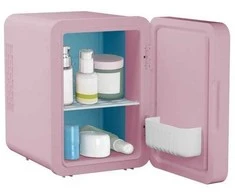 ELLE 4L mini fridge with LED make-up mirror, violetinė