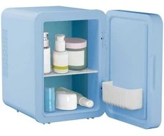 ELLE 4L mini fridge with LED make-up mirror, mėlynas