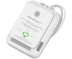 Namų Saugumo Prietaisas - Qoltec 52654 Dujų Ir Anglies Monoksido Detektorius, Wi-Fi, 85dB Signalas, Baltas