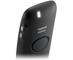 Namų Telefonas - Gigaset E560HX DECT Telefonas, 14h Pokalbių Laikas, 150 Kontaktų, Juoda