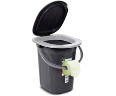 Nešiojama Tualetas - GreenBlue GB320 Nešiojamas 19L Talpa, 34x39x37 cm, Juoda/Pilka