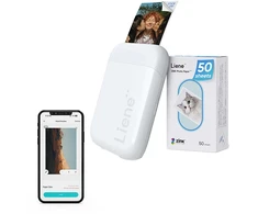 Nešiojamas foto spausdintuvas - Liene Pearl 2x3" foto spausdintuvas (Bluetooth, Zink, balta)
