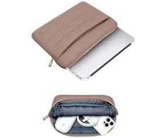 Nešiojamo kompiuterio dėklas - Tech-Protect Puffy 13–14" Walnut, Juoda