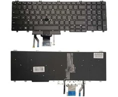 Nešiojamo Kompiuterio Klaviatūra DELL Latitude 5500 Su Apšvietimu Trackpoint JAV Išdėstymas Juoda -