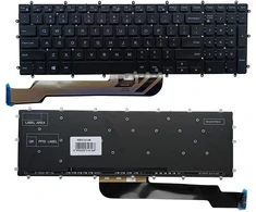 Nešiojamojo kompiuterio klaviatūra - Dell Inspiron 5570 5565 7566 7567 3579 Apšviesta JAV Juoda