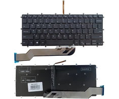 Nešiojamojo kompiuterio klaviatūra - Dell Inspiron 7569, 7579, 7368, 5370 Apšviesta JAV Juoda
