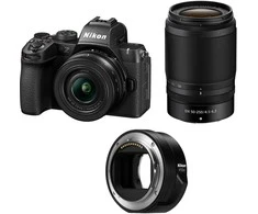 Nikon Z50 II (Z 50 II), (Z50II) + NIKKOR Z DX 16-50mm f/3.5-6.3 VR + NIKKOR Z DX 50-250mm f/4.5-6.3 VR + FTZ II Mount Adapteris