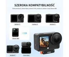 null Fotoaparato tvirtinimo adapteris - VRIG AC-91 magnetinis greito atjungimo adapteris, skirtas DJI Osmo Action 3, 4, 5 ir 6