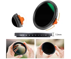 null Kameros Objektyvo Filtras - K&amp;F Concept Nano-X Kintamojo ND2–ND400 Filtras 58 mm