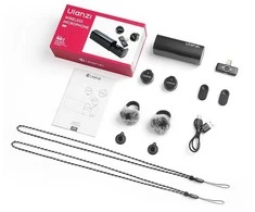 Mikrofonas - ULANZI A30 Tiny Mic USB-C Wireless System 2 Transmitters Juodas