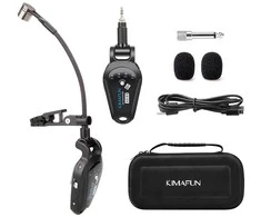 Mikrofono sistema - Belaidis KIMAFUN KM-U308A kondensatorinis 2.4GHz juodas