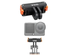 null Veiksmo kameros tvirtinimo adapteris - VRIG AC-92 magnetinis tvirtinimo adapteris, skirtas DJI Osmo Action 3, 4, 5, 6 ir Nano