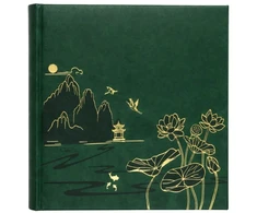 Nuotraukų Albumas - Gedeon KD46200 200 Nuotraukų 10x15 Įdėti Knyga Lotus Pond Žalias Žalia