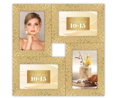 Nuotraukų rėmelis - ERTOM PL DC284G 4×10×15 ORION GOLD 4Q 33×33 cm