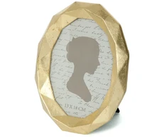 Nuotraukų rėmelis - Imagee 13 × 18 cm ovalus puošnus, auksinis
