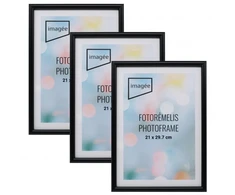 Nuotraukų rėmelis Rėmelių Rinkinys - Imagee 21x30 Cm Nuotraukų Rėmelių Rinkinys, 3 Vnt., 14mm Storis, Juodas