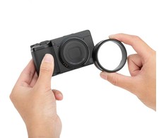 Objektyvas Adapteris - JJC AR GR4 Objektyvo Adapteris Ricoh GW 4 Plataus Kampo Objektyvui, Aliuminio Lydinys, Juodas