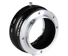 Objektyvas Adapteris - K&amp;F Concept MC/MD į Sony E-mount objektyvo adapteris