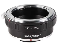 Objektyvas Adapteris - K&amp;F Concept Nikon F-mount į Micro 4/3 objektyvo adapteris, aliuminis